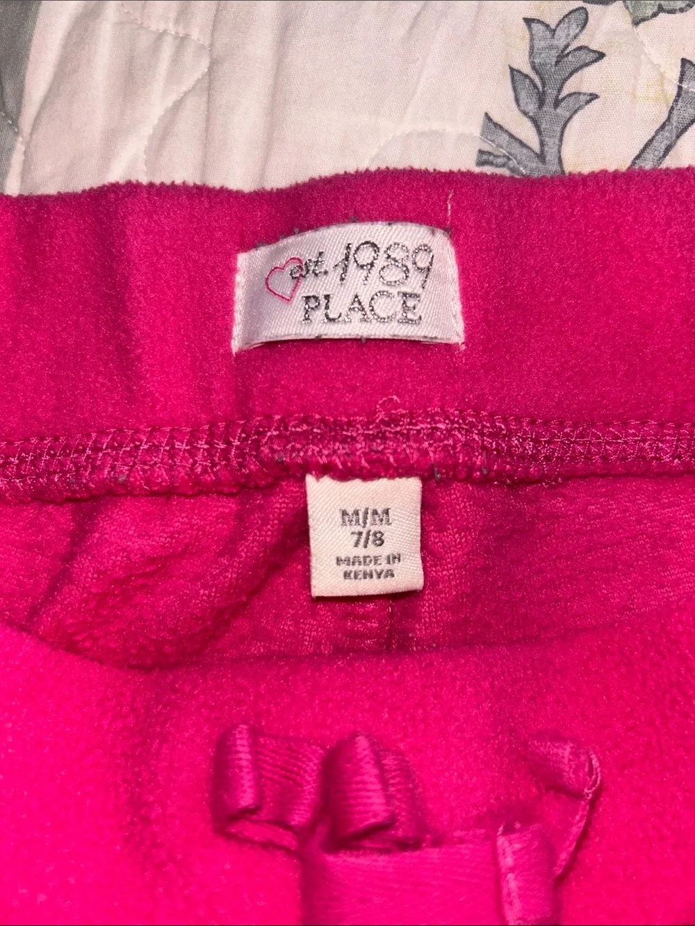 The Children's Place & Old Navy Girls Fleece Pajama Bottoms -Pink & Polka Dot